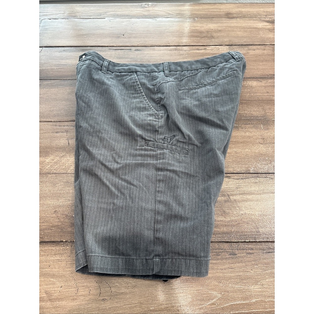 VTG Y2K FOX Racing Men's 34 Patterned Grey Baggy Shorts Skater Grunge